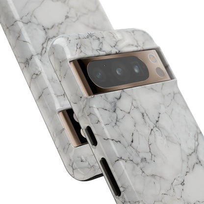 Marble Opulence in White - iPhone Case, Samsung Galaxy Case, Google Pixel Case