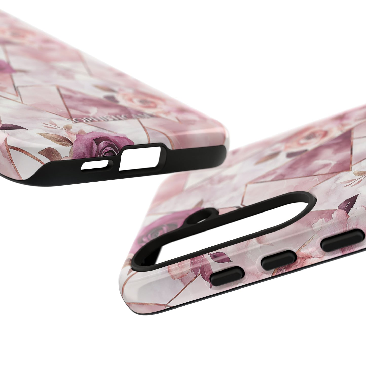 Royal Floral in Plum Chevron - Tough Phone Case