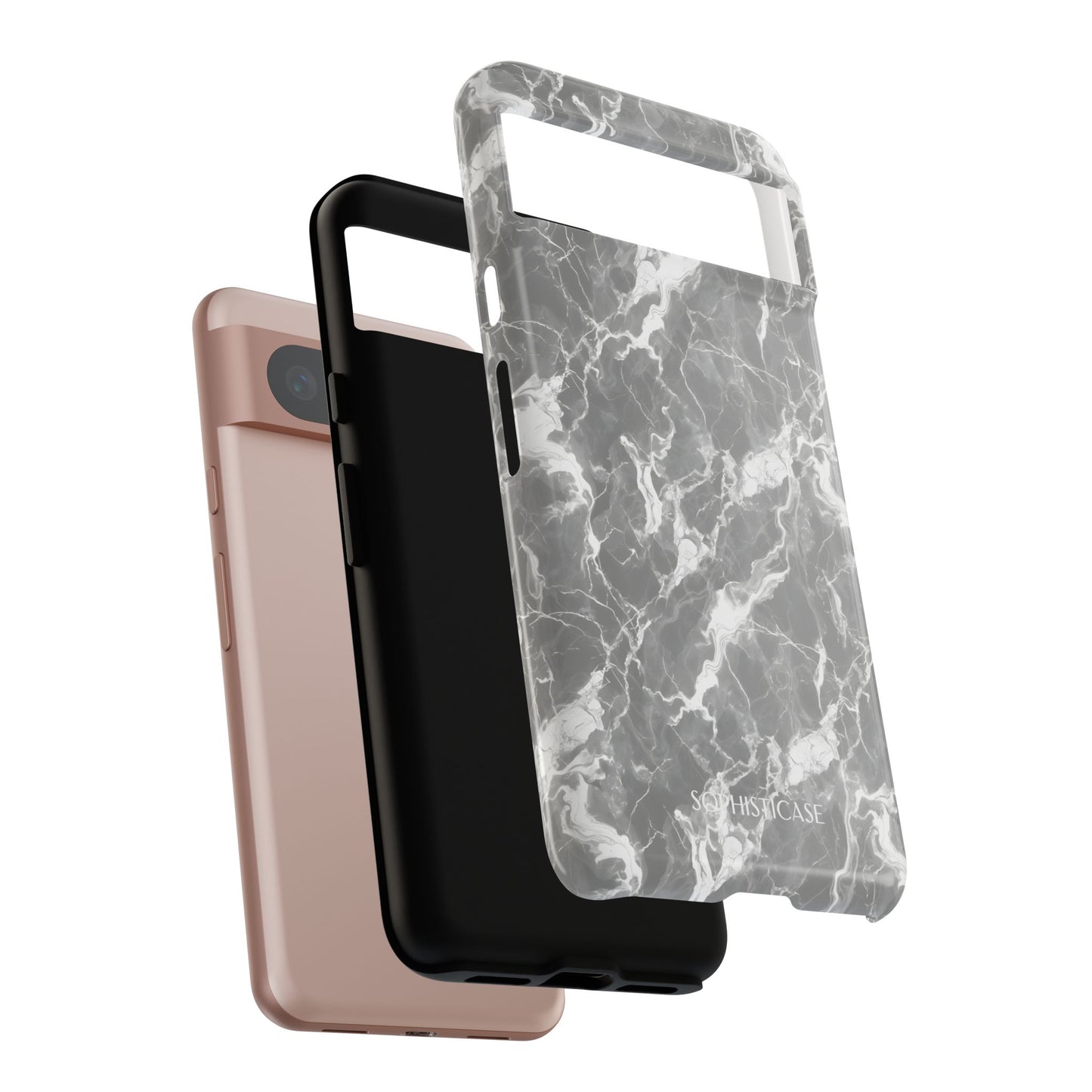Marble Crush in Charcoal Grey - iPhone Case, Samsung Galaxy Case, Google Pixel Case