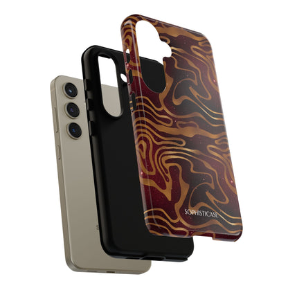 Cosmic Gold in Red - iPhone Case, Samsung Galaxy Case, Google Pixel Case