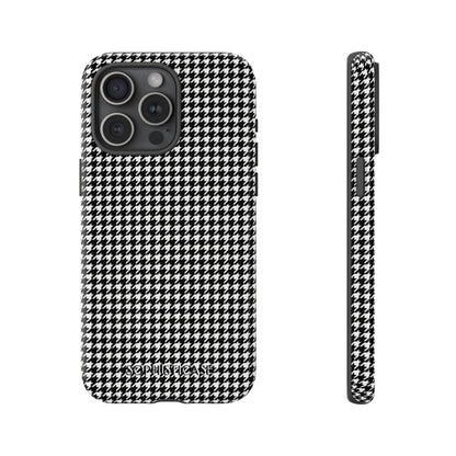 Houndstooth in Black - Drop Proof Phone Case for iPhone