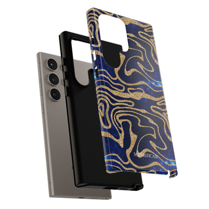 Cosmic Gold in Blue - iPhone Case, Samsung Galaxy Case, Google Pixel Case