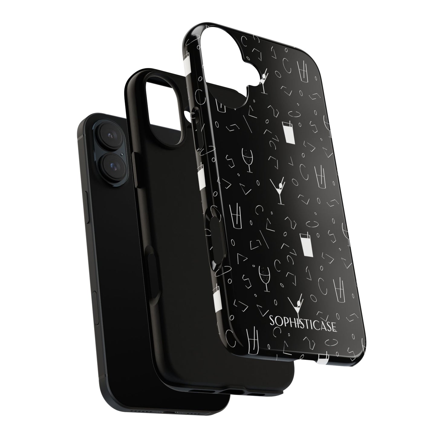 Cocktail Hour in Black - Tough Phone Case for iPhone