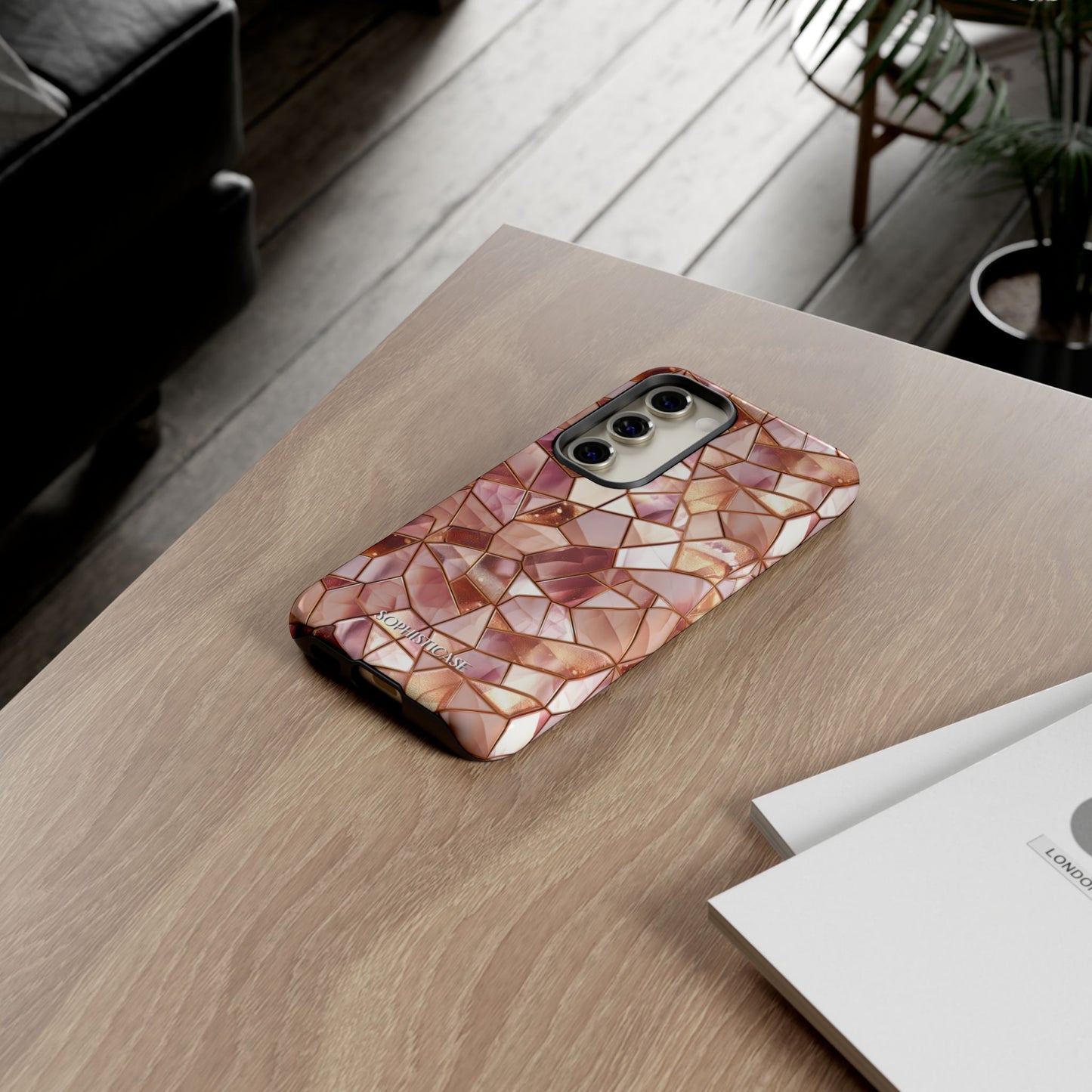 Rose' Runway in Champagne Mosaic - Tough Phone Case