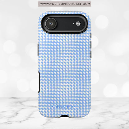 Houndstooth in Blue - iPhone Case, Samsung Galaxy Case, Google Pixel Case