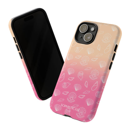 Seashell Society in Sandy Pink Sunset - iPhone Case, Samsung Galaxy Case, Google Pixel Case