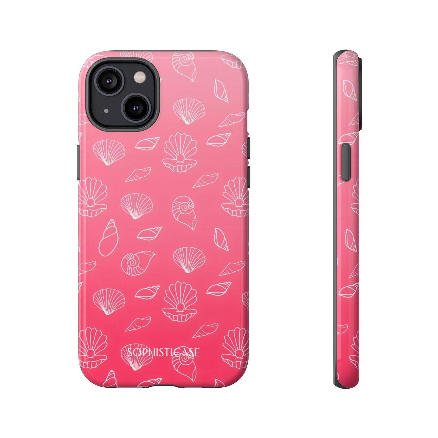 Seashell Society in Sunset Pink - iPhone Case, Samsung Galaxy Case, Google Pixel Case
