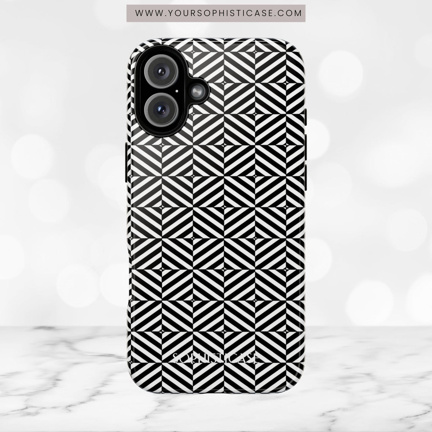 Illusions in Black - iPhone Case
