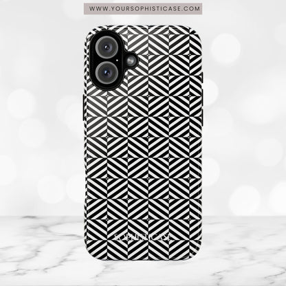 Illusions in Black - iPhone Case