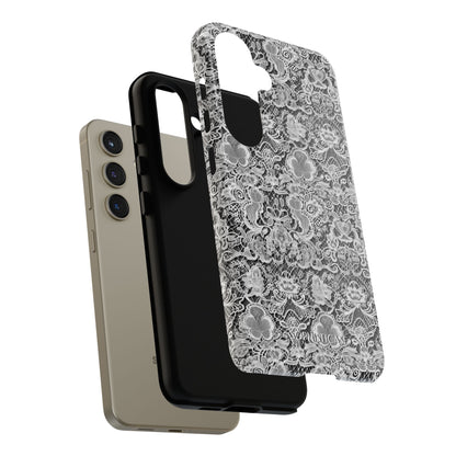 Luxe Lace in Black - Tough Phone Case