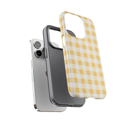 Gingham in Yellow - Tough Phone Case