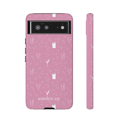 Cocktail Hour in Pink - Protective Phone Case for Google Pixel