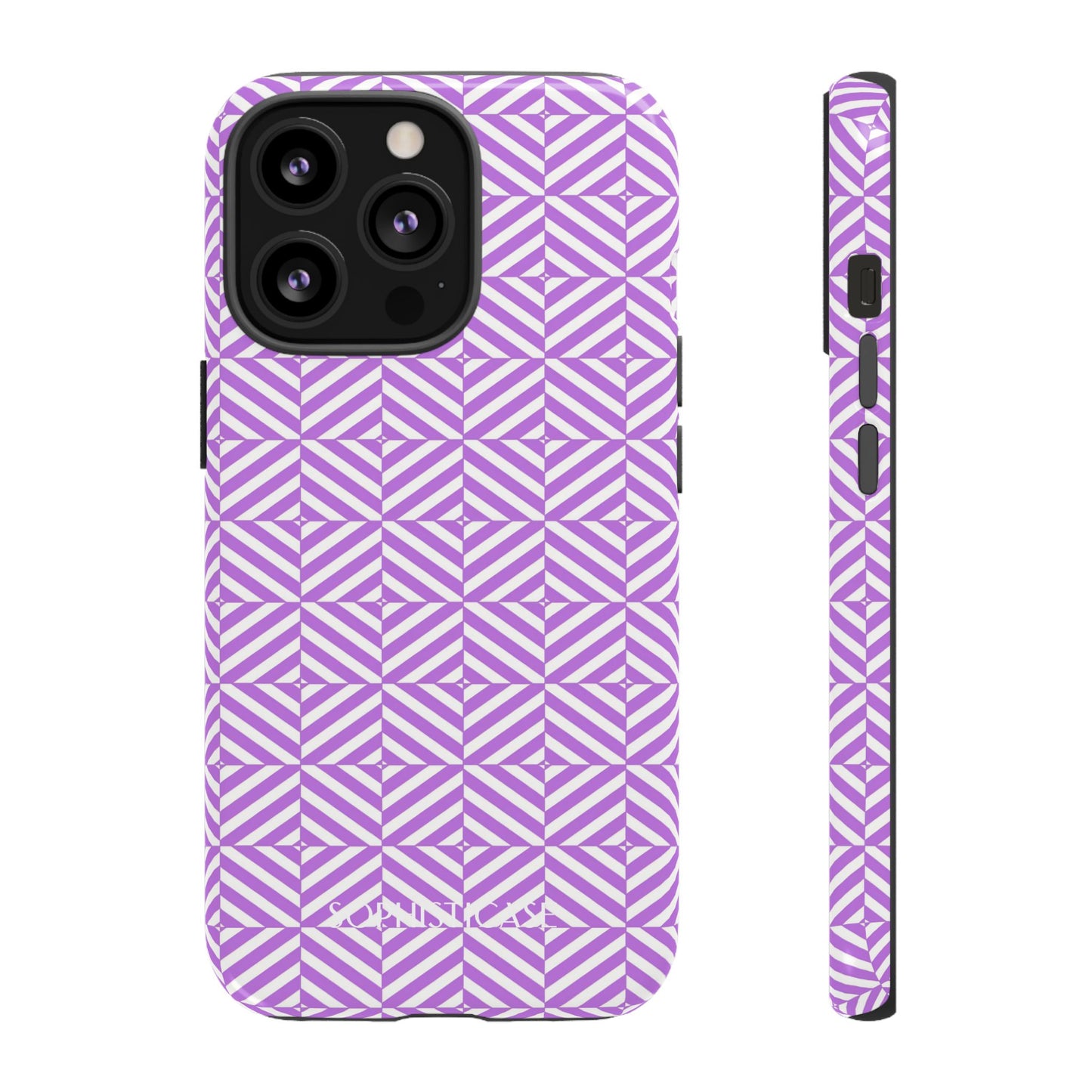 Illusions in Purple - Protective Phone Case for iPhone