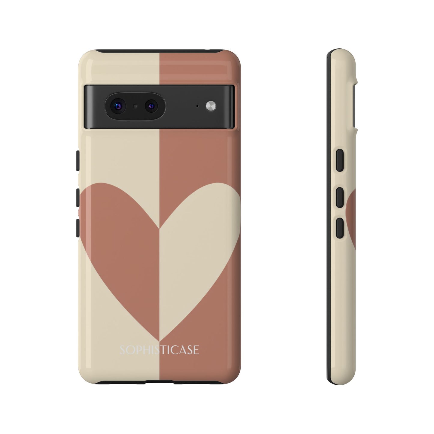 Be Mine in Brown and Cream - iPhone Case, Samsung Galaxy Case, Google Pixel Case