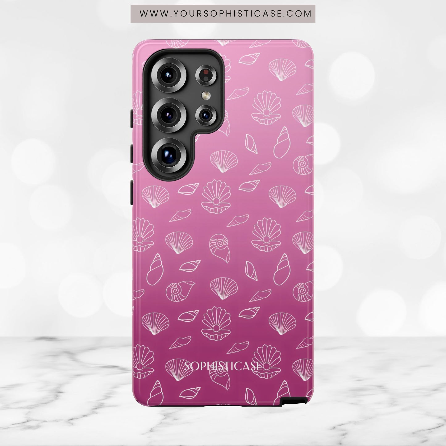 Seashell Society in Purple - iPhone Case, Samsung Galaxy Case, Google Pixel Case
