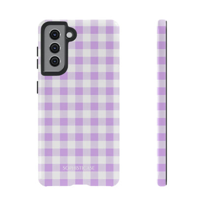 Gingham in Purple - Tough Phone Case