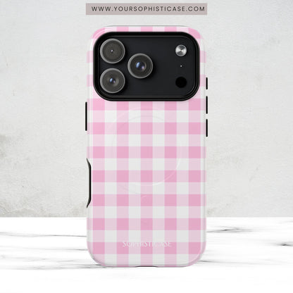 Gingham in Pink - Magsafe Case
