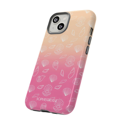 Seashell Society in Sandy Pink Sunset - iPhone Case, Samsung Galaxy Case, Google Pixel Case