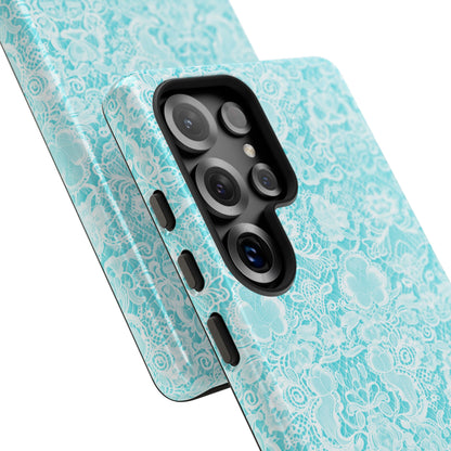 Luxe Lace in Aqua - iPhone Case, Samsung Galaxy Case, Google Pixel Case