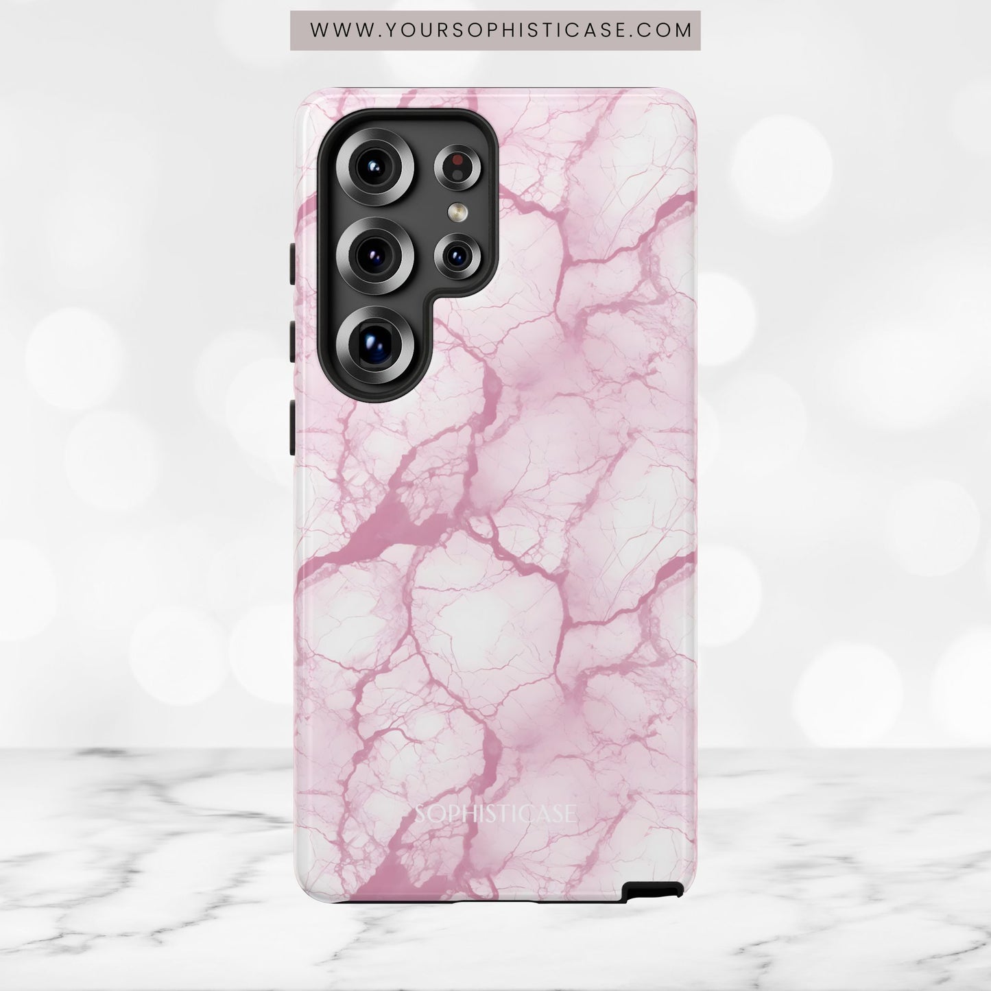 Marble Opulence in Pink - Tough Phone Case