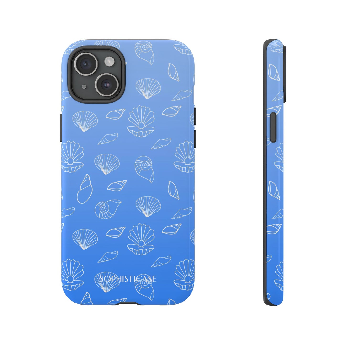 Seashell Society in Ocean Blue - iPhone Case, Samsung Galaxy Case, Google Pixel Case