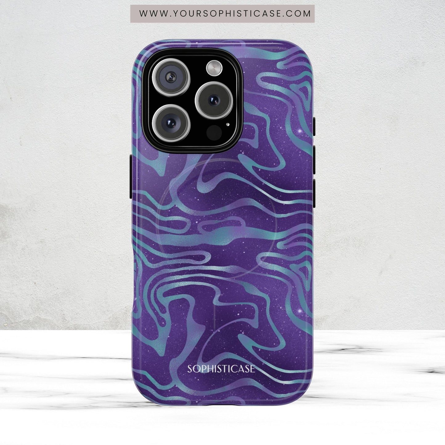 Cosmic Gold in Blue & Purple - iPhone Magsafe Case