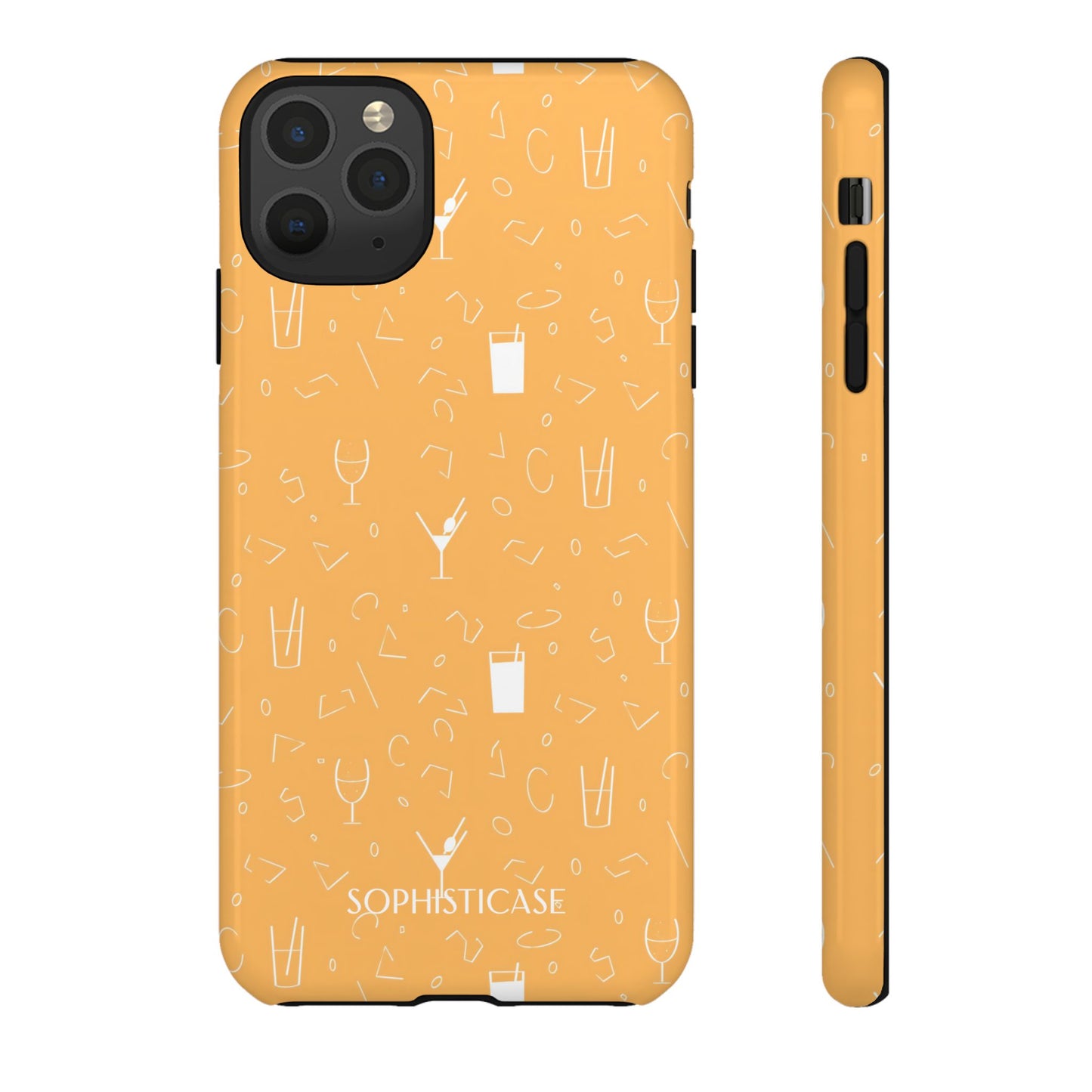 Cocktail Hour in Yellow - Tough Phone Case for iPhone