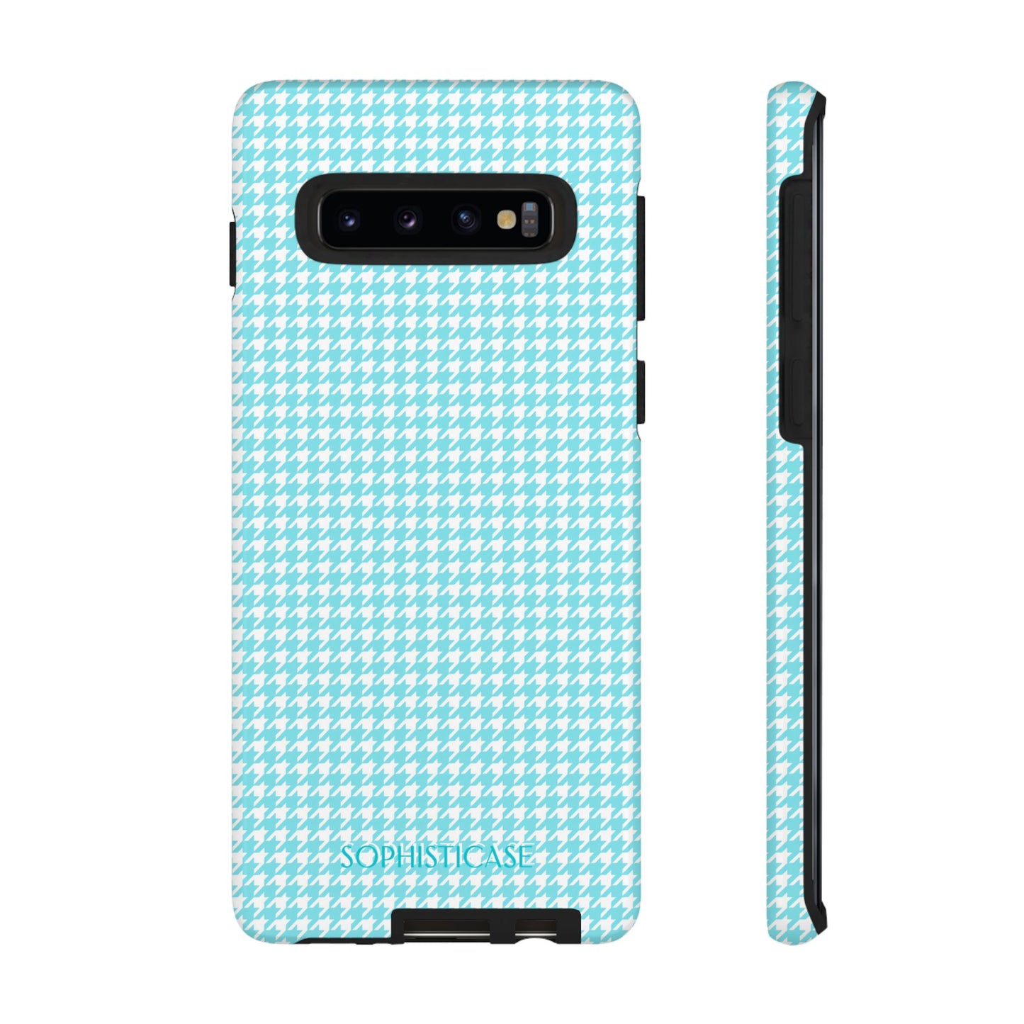 Tough Case - Houndstooth in Aqua