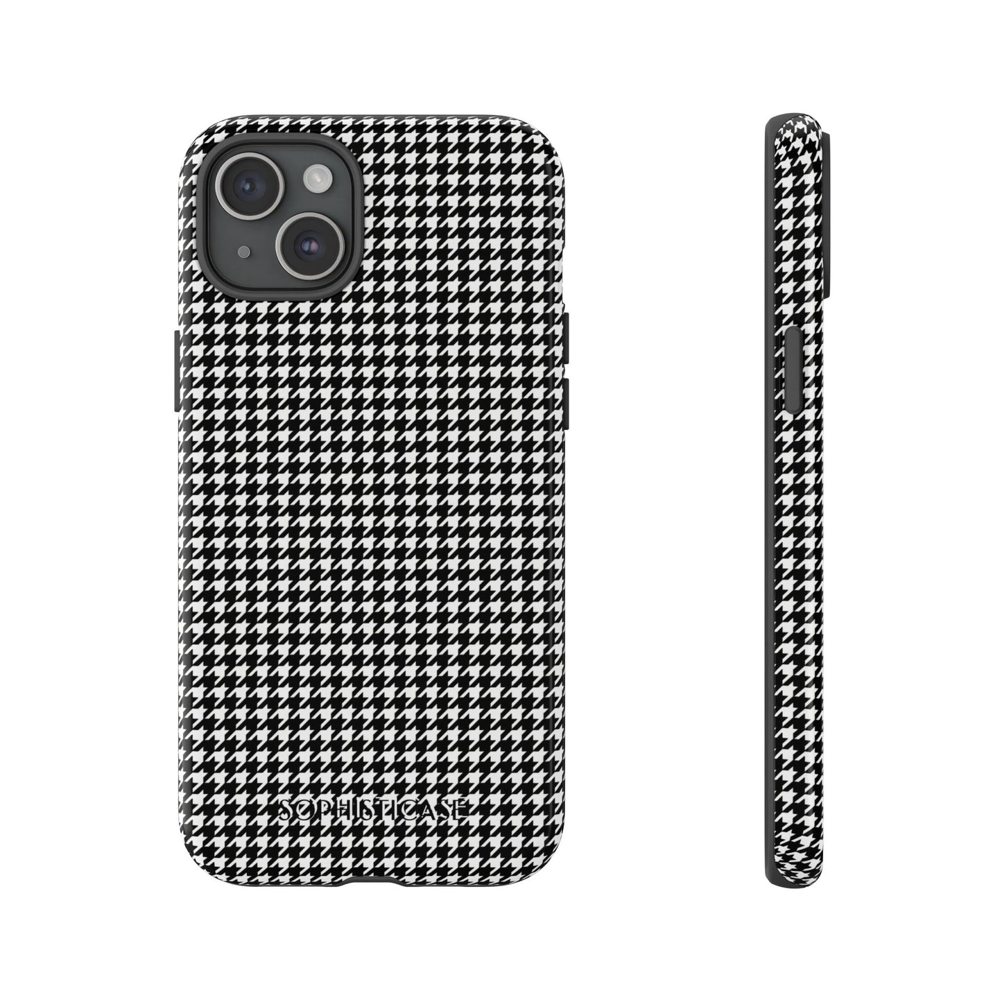 Houndstooth in Black - iPhone Case