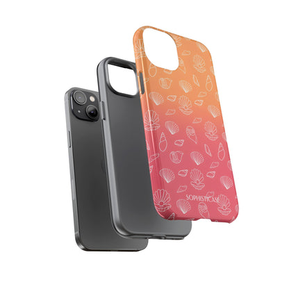 Seashell Society in Sunset Orange - iPhone Case, Samsung Galaxy Case, Google Pixel Case