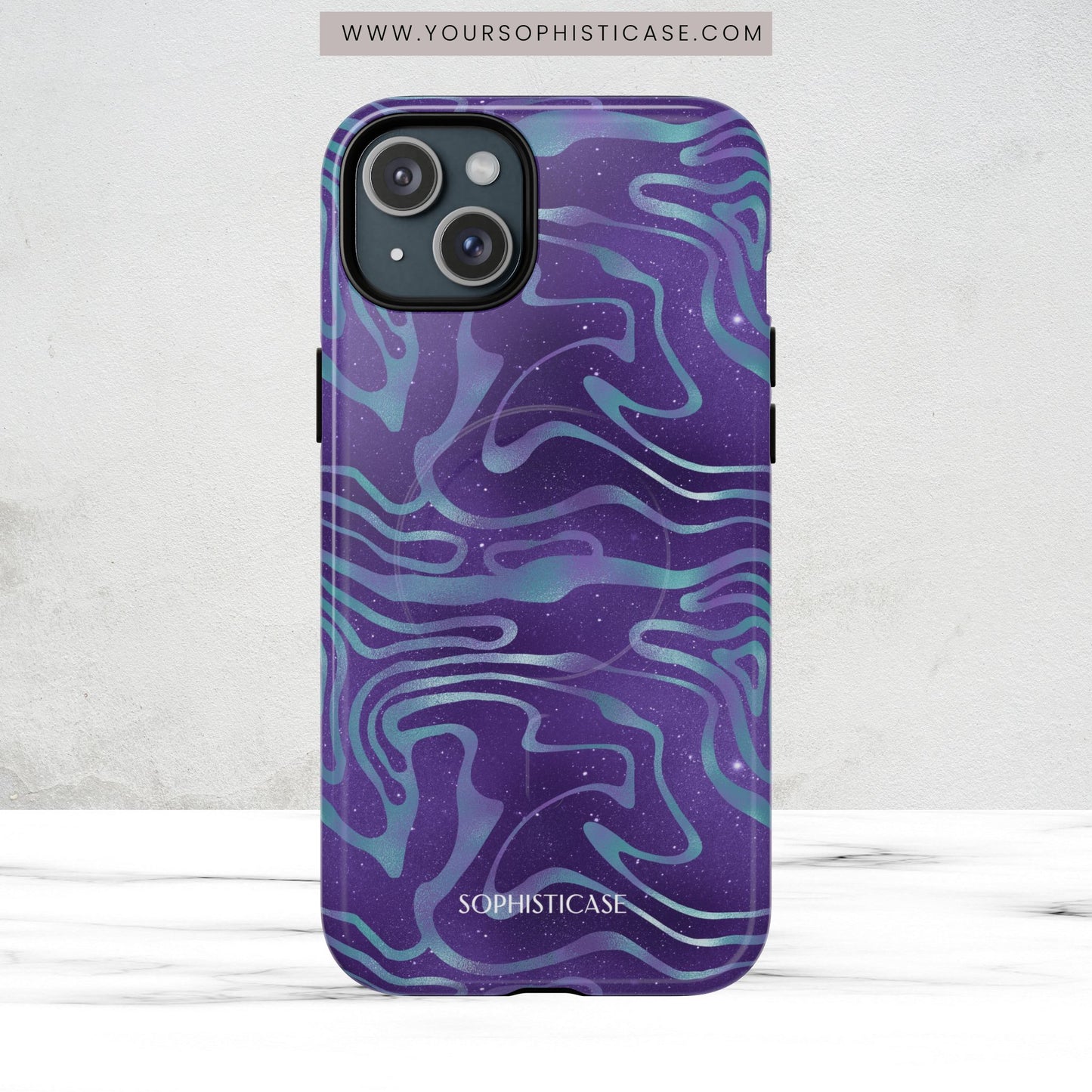 Cosmic Gold in Blue & Purple - iPhone Magsafe Case