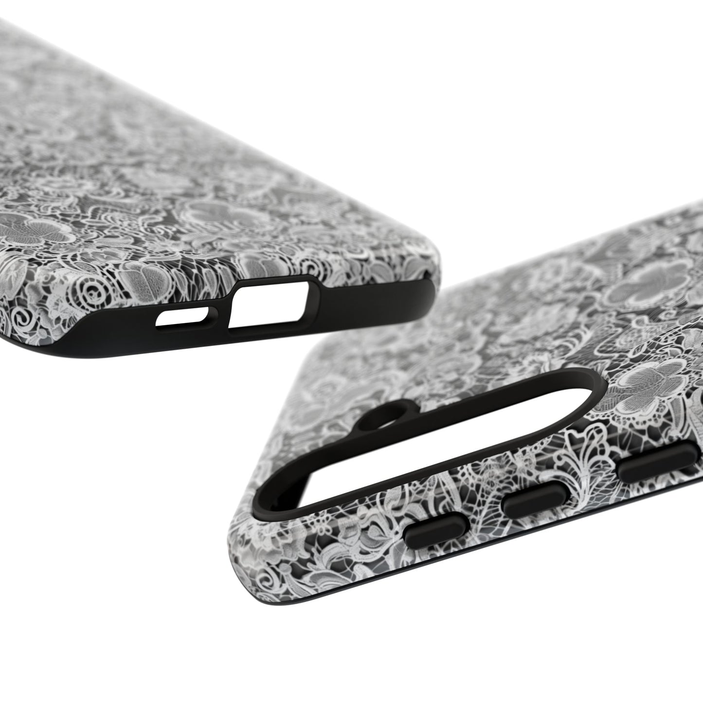 Luxe Lace in Black - Tough Phone Case