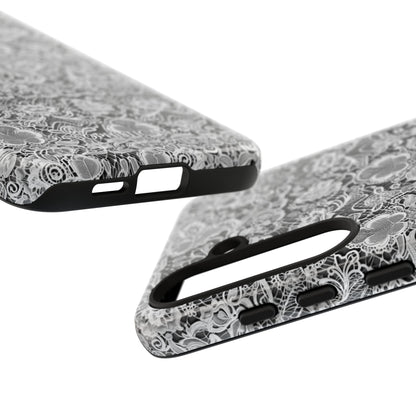 Luxe Lace in Black - Tough Phone Case