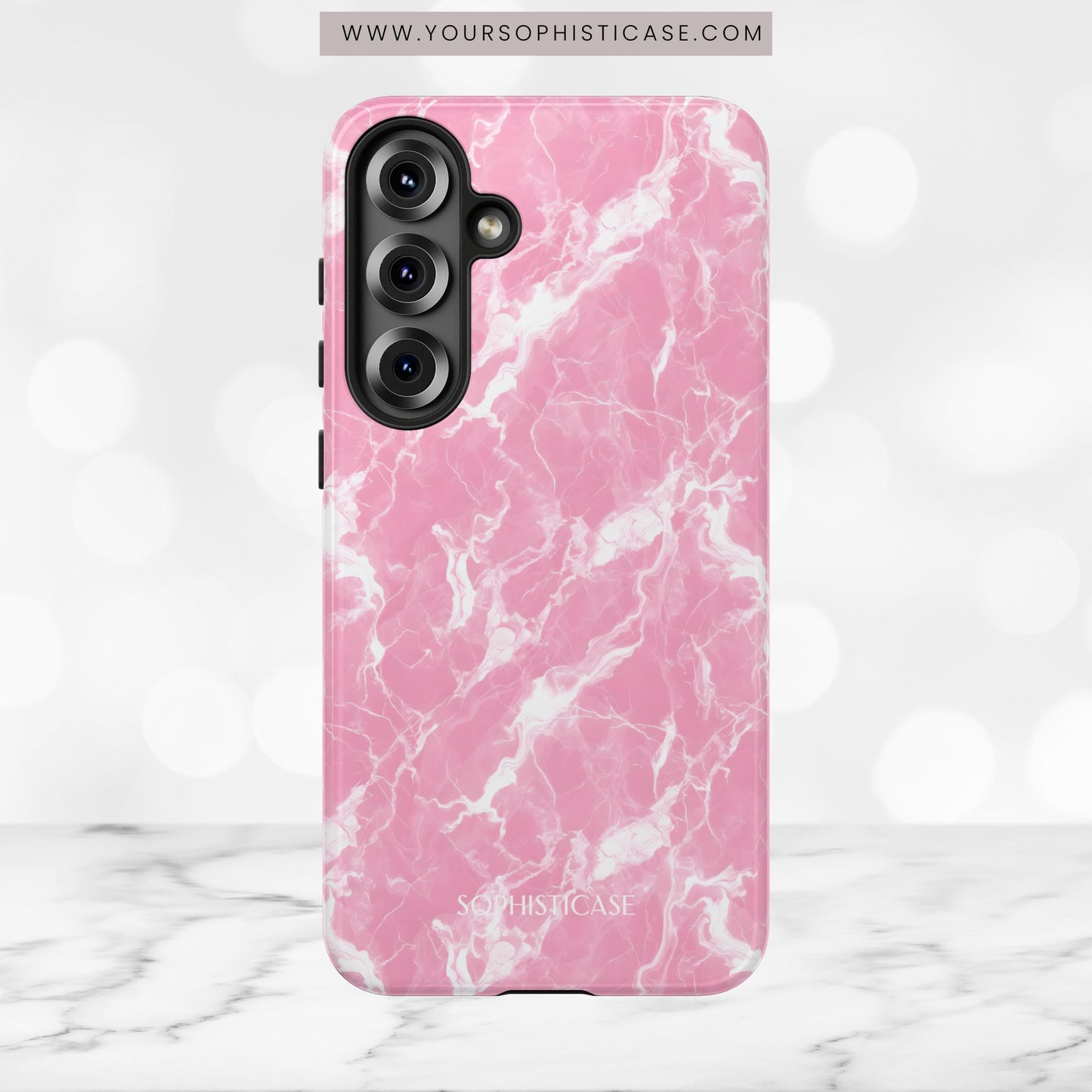 Marble Crush in Pink - Tough Phone Case