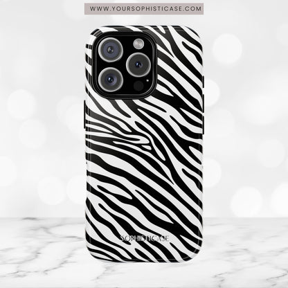 Dark Thoughts in Urban Zebra - Tough Phone Case