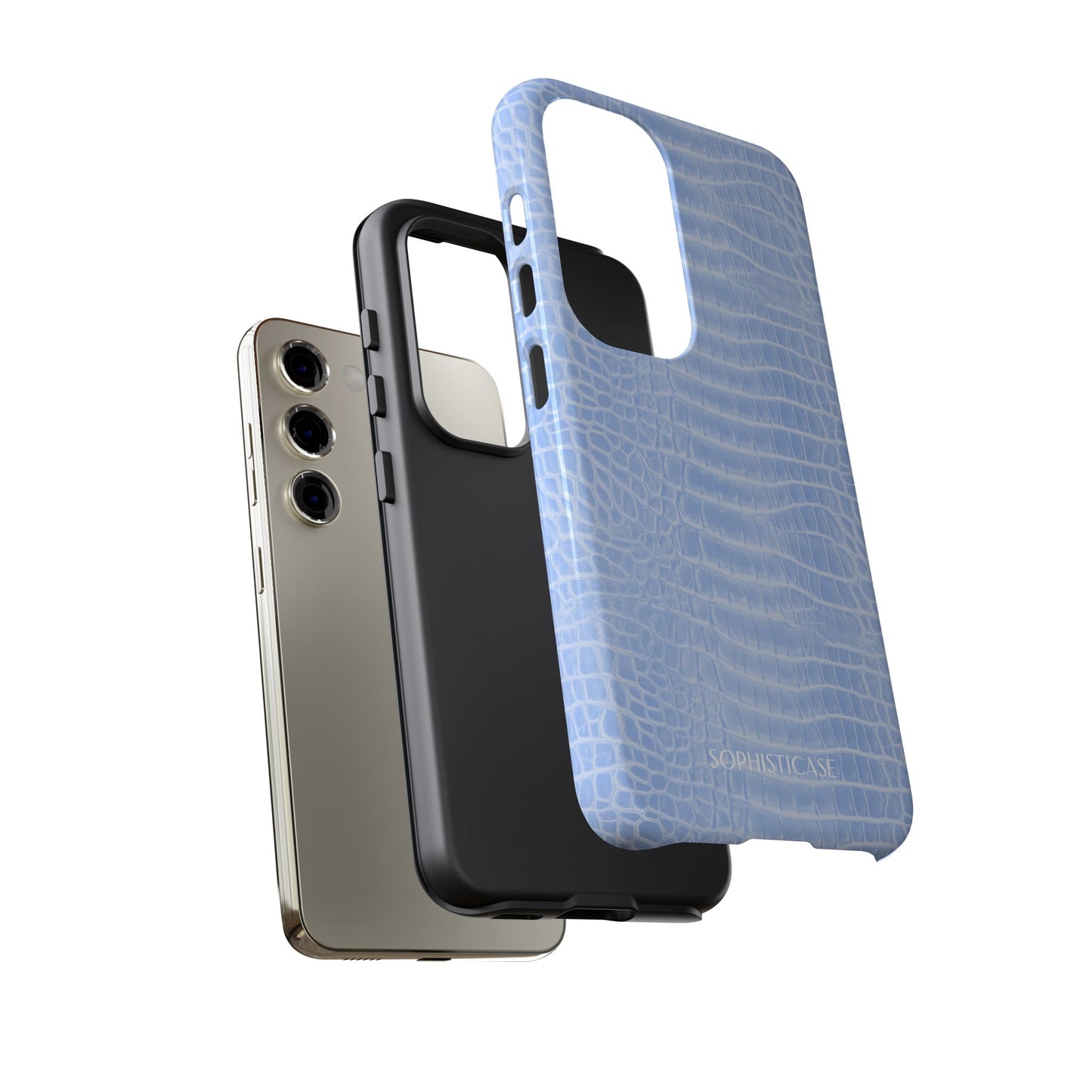 Luxe Leather in Blue - Tough Phone Case
