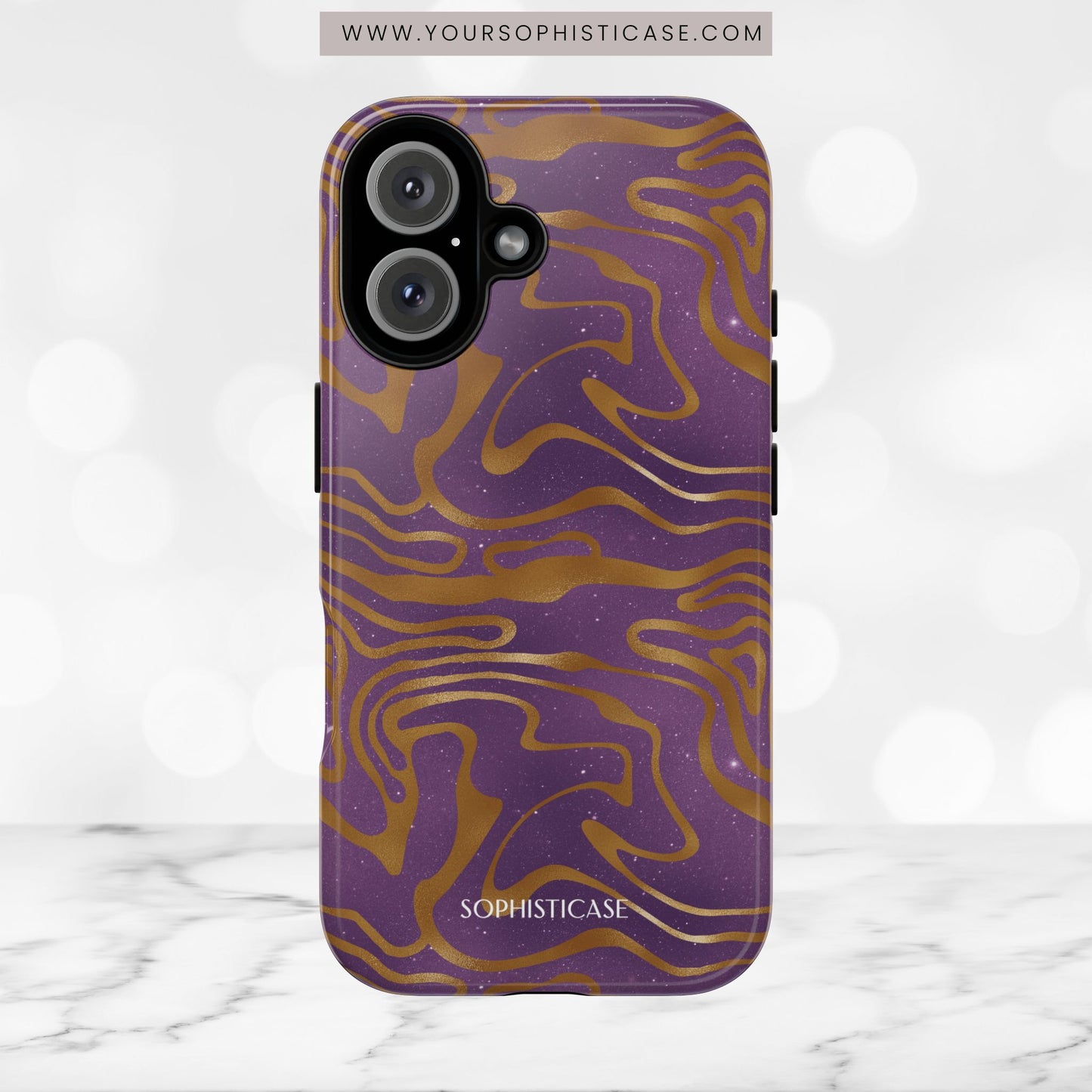 Cosmic Gold in Purple - iPhone Case, Samsung Galaxy Case, Google Pixel Case
