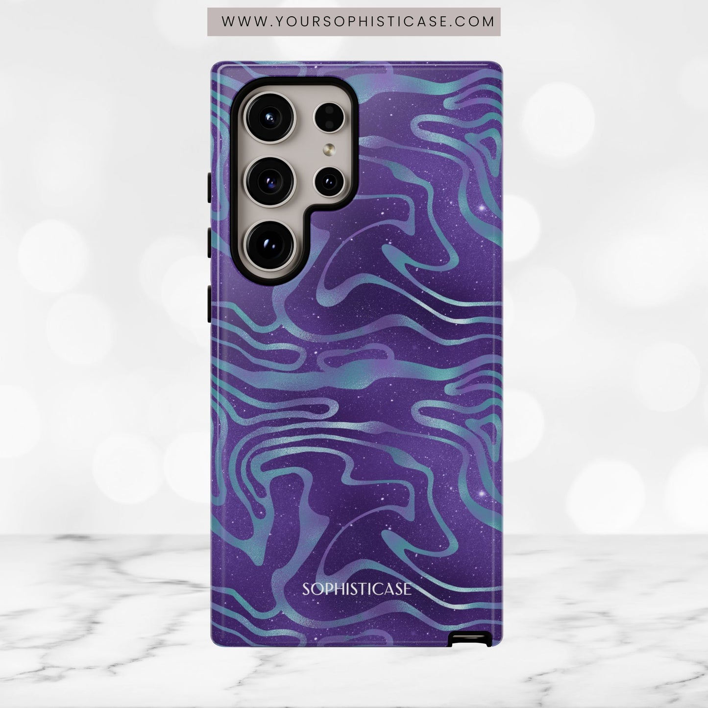 Cosmic Gold in Blue & Purple - iPhone Case, Samsung Galaxy Case, Google Pixel Case