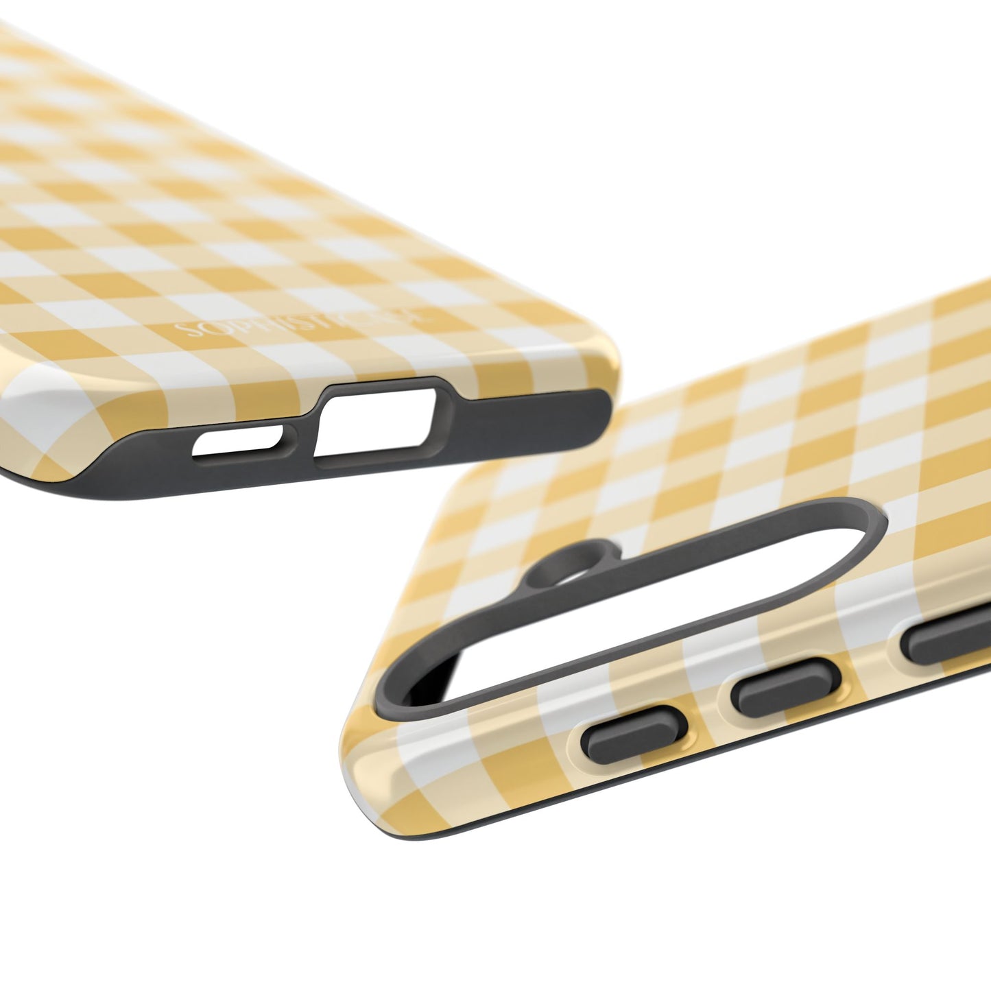 Gingham in Yellow - Tough Phone Case