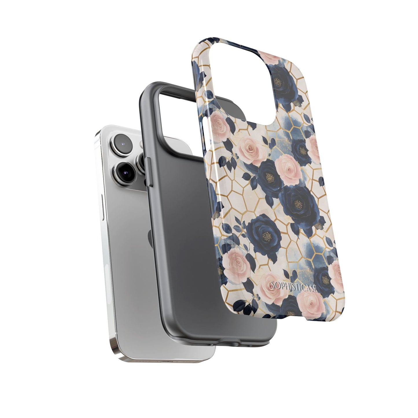 Royal Floral in Navy Hive - Tough Phone Case