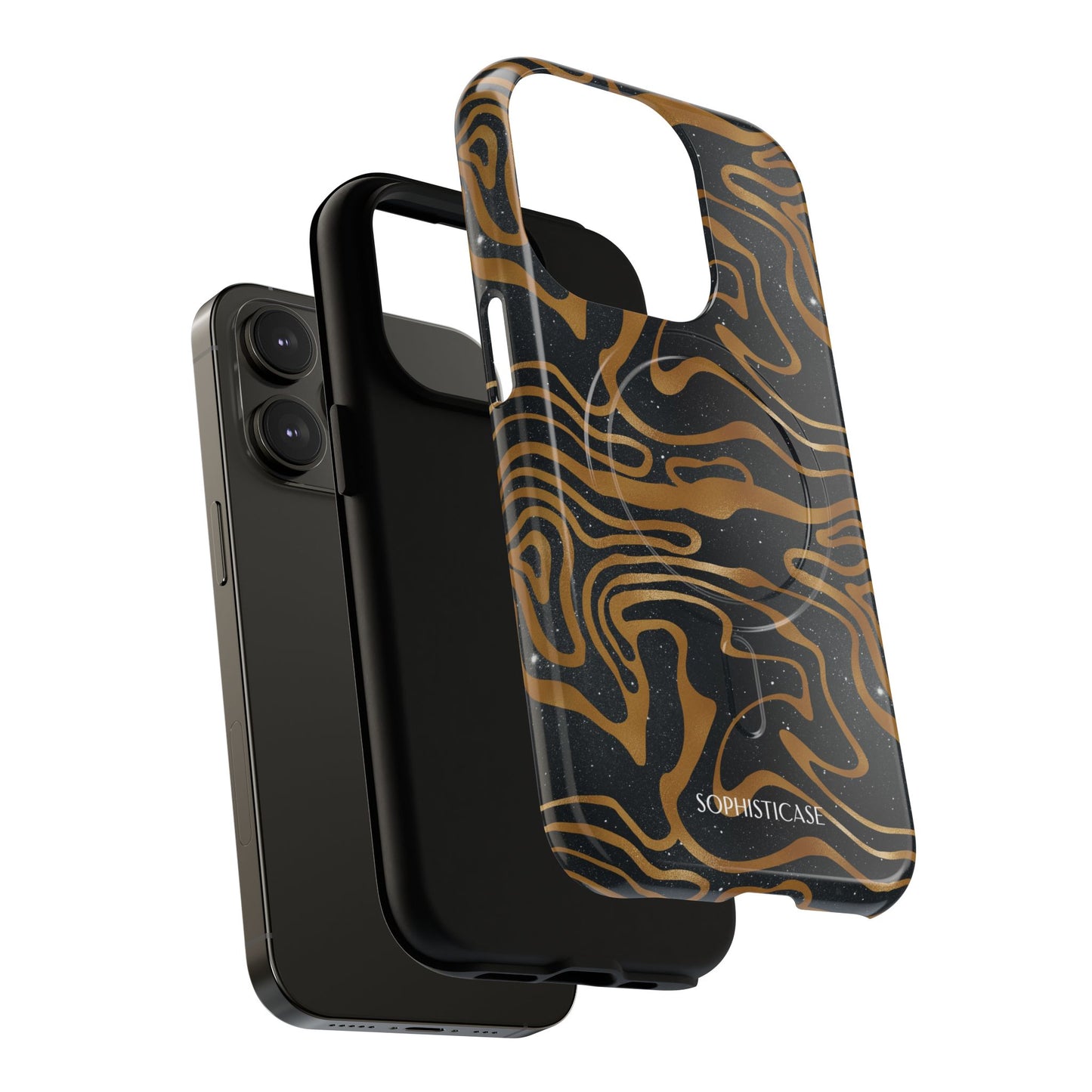 Cosmic Gold in Black - iPhone Magsafe Case