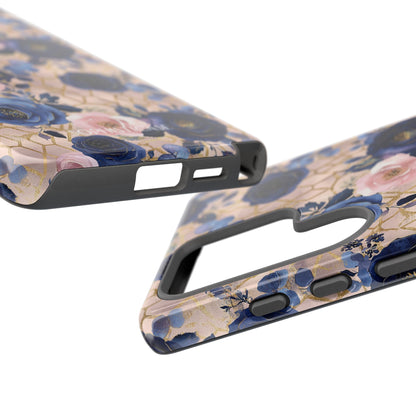 Royal Floral in Navy Blush - Tough Phone Case