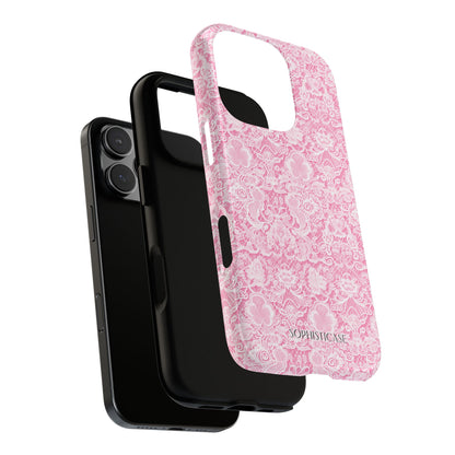 Luxe Lace in Pink - iPhone Case
