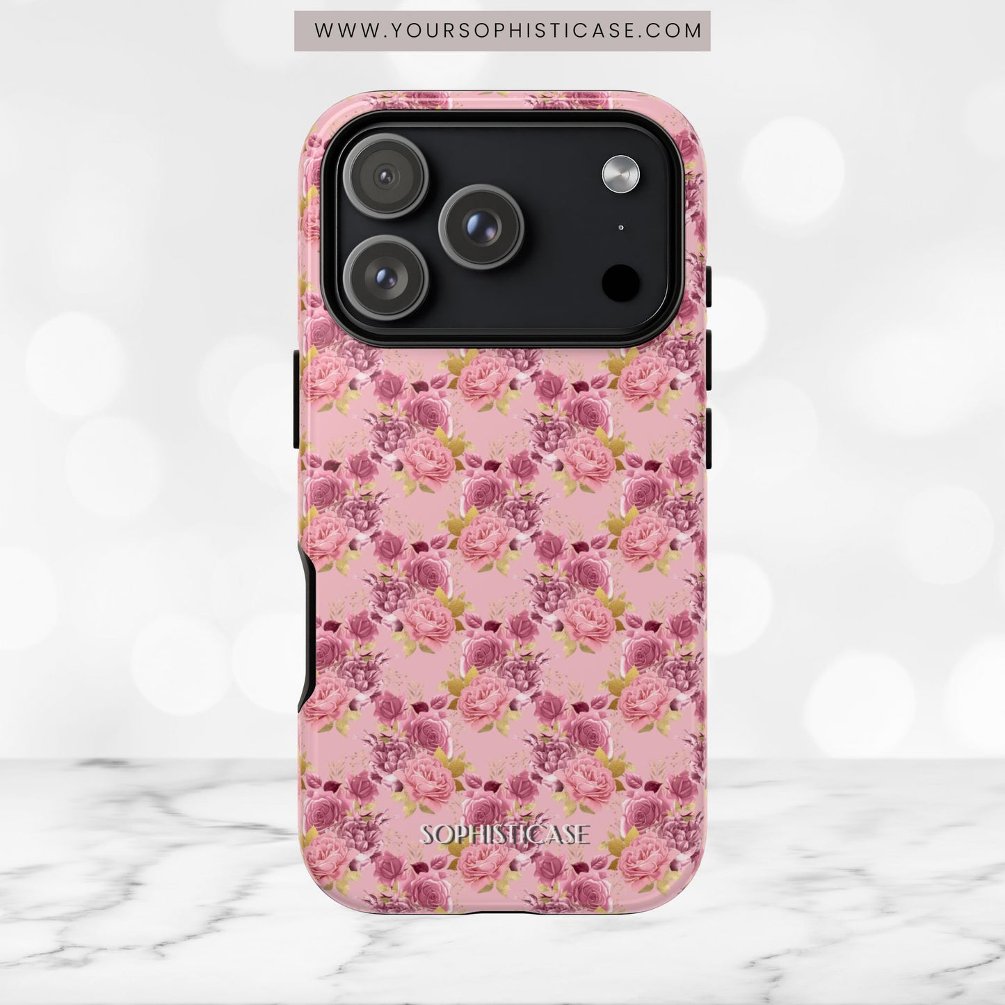 Rose Diamond Romance in Amelie - Tough Phone Case