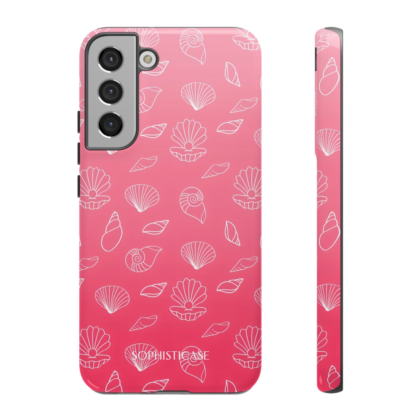 Seashell Society in Sunset Pink - iPhone Case, Samsung Galaxy Case, Google Pixel Case