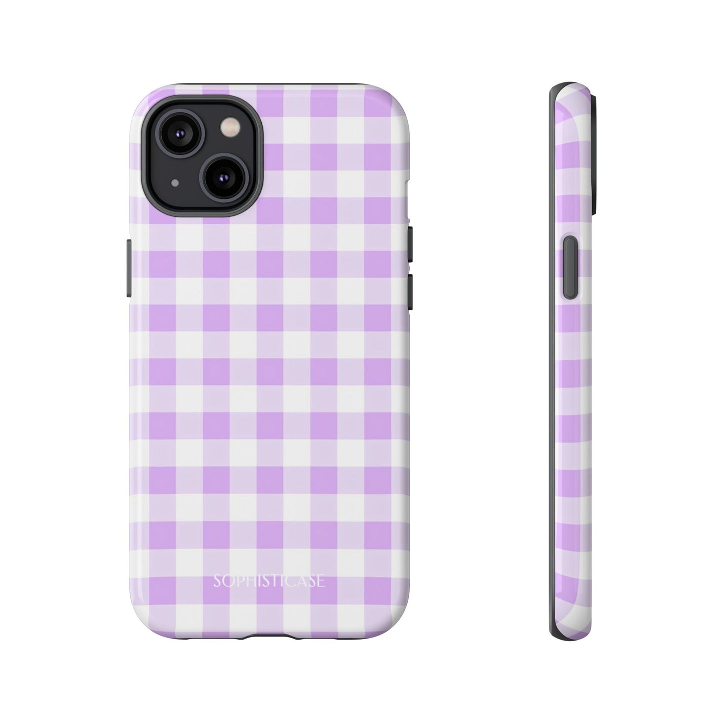 Gingham in Purple - iPhone Case, Samsung Galaxy Case, Google Pixel Case