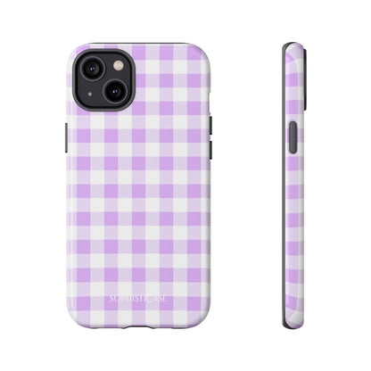 Gingham in Purple - iPhone Case, Samsung Galaxy Case, Google Pixel Case