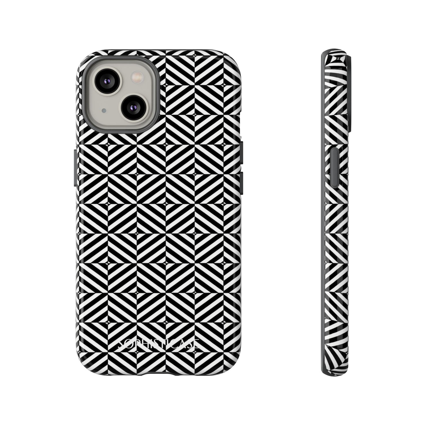 Illusions in Black - Tough Phone Case for iPhone