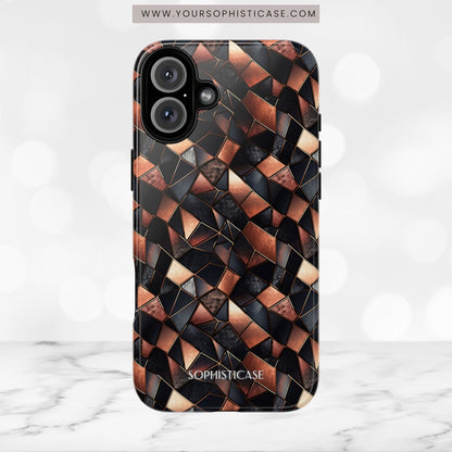 Rose' Runway in Noir Mosaic - Tough Phone Case