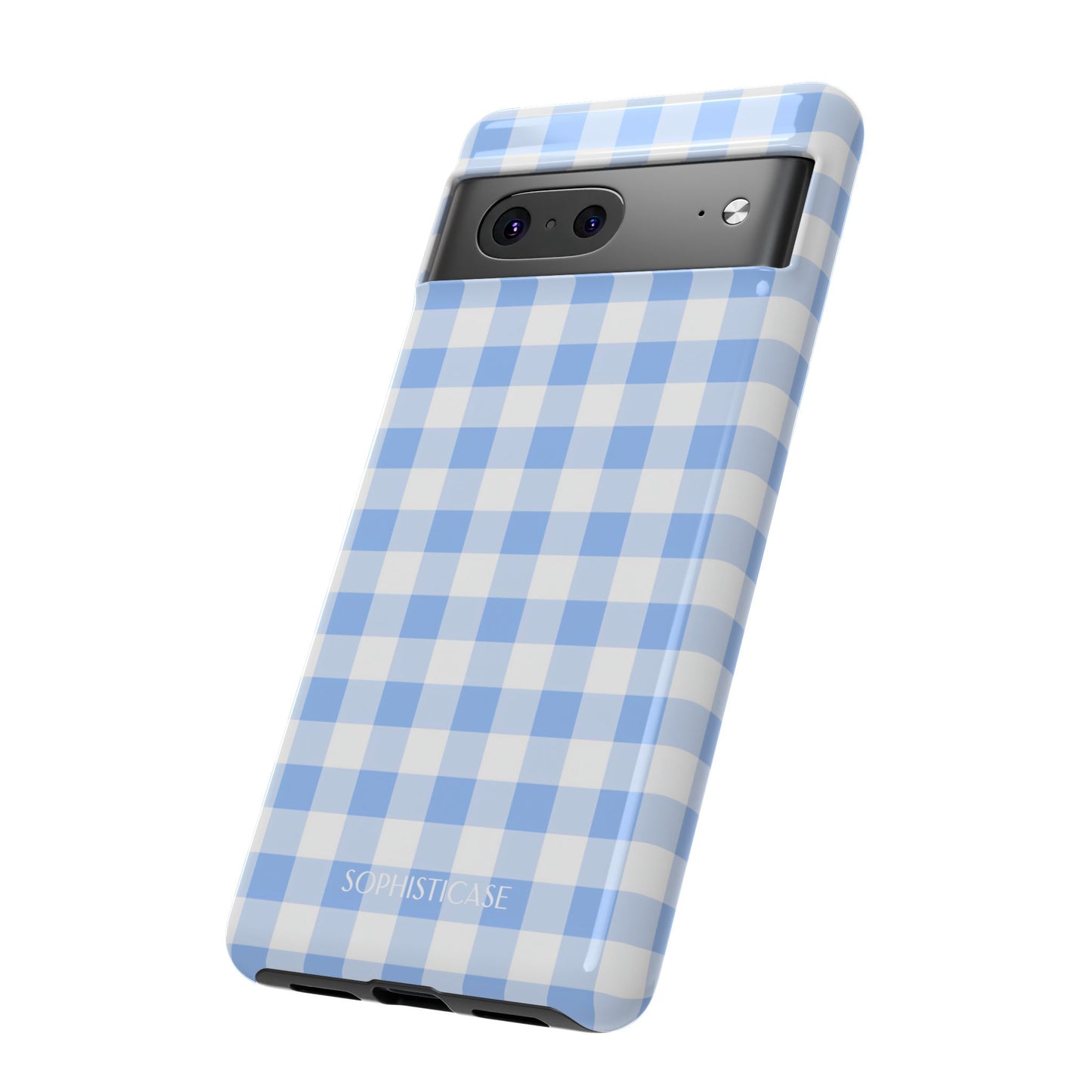Gingham in Blue - iPhone Case, Samsung Galaxy Case, Google Pixel Case